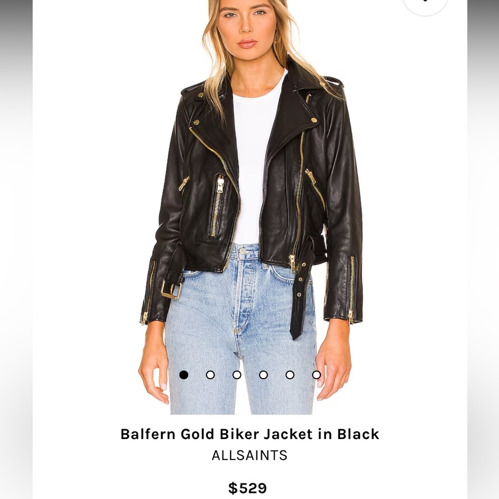 All saints  leather jacket - brand new with tags